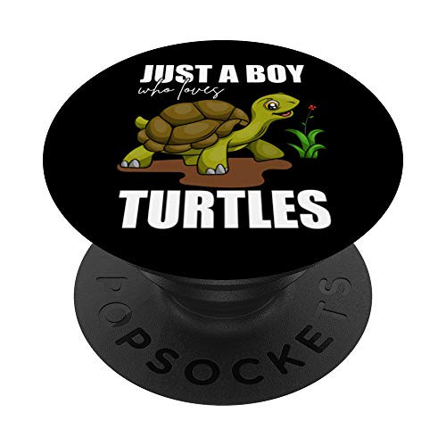 Ocean Animal Sea Turtle Pet Parent Boys Gift Aquarium Turtle PopSockets PopGrip- Swappable Grip for Phones  and  Tablets