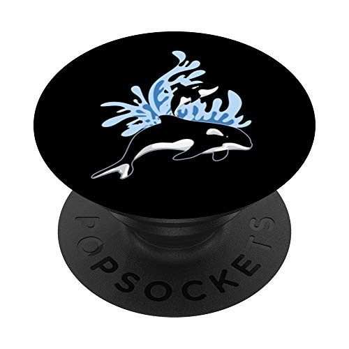 Ocean Animal Sea Waves Aquarium Killer Whale Orca PopSockets PopGrip- Swappable Grip for Phones  and  Tablets