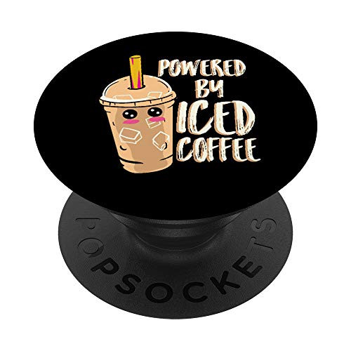 Anime lover gifts Iced Coffee Kawaii PopSockets PopGrip- Swappable Grip for Phones  and  Tablets