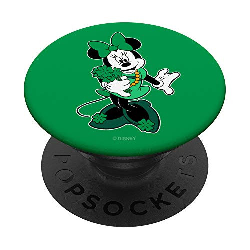 Disney Shamrock Minnie Mouse Green St. Patrick's Day PopSockets PopGrip- Swappable Grip for Phones  and  Tablets