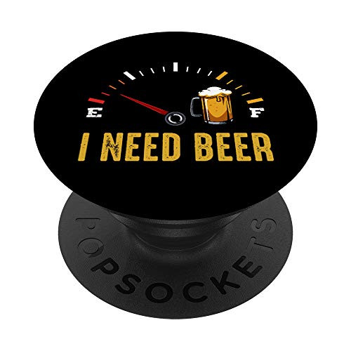I Need A Beer Meter Alcohol Drinking Funny Brewing Hops PopSockets PopGrip- Swappable Grip for Phones  and  Tablets