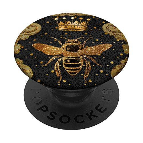 Queen Bee Black Golden Vintage Look PopSockets PopGrip- Swappable Grip for Phones and Tablets Queen Bee Black Golden Vintage Look PopSockets PopGrip- Swappable Grip for Phones and Tablets