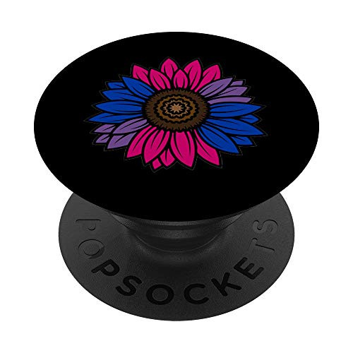 Bi Bisexual Sunflower Pride Flag LGBTQ Cool LGBT Ally Gift PopSockets Swappable PopGrip