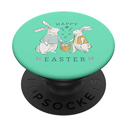 Vintage Happy Easter Bunnies PopSockets PopGrip- Swappable Grip for Phones  and  Tablets