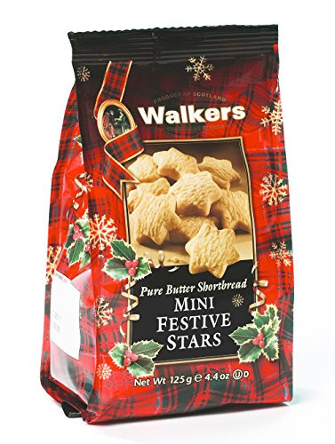 Walkers Shortbread Mini Festive Stars, 4.4-Ounce (Pack of 6)