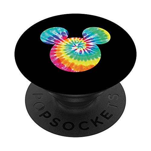 Disney Mickey Mouse Icon Rainbow Tie-Dye PopSockets PopGrip- Swappable Grip for Phones  and  Tablets