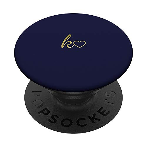 Yellow Initial Letter K Heart Minimalist Navy Blue PopSockets PopGrip- Swappable Grip for Phones and Tablets Yellow Initial Letter K Heart Minimalist Navy Blue PopSockets PopGrip- Swappable Grip for Phones and Tablets