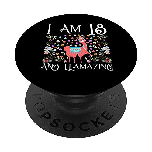 I am 18 Years Old and Llamazing Llama Happy 18th Birthday PopSockets Grip and Stand for Phones and Tablets I am 18 Years Old and Llamazing Llama Happy 18th Birthday PopSockets Grip and Stand for Phones and Tablets