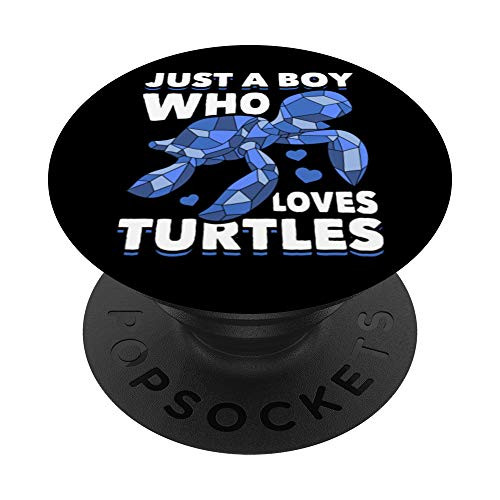 Pet Owner Boys Gift Ocean Animal Sea Turtle Aquarium Turtle PopSockets PopGrip- Swappable Grip for Phones  and  Tablets