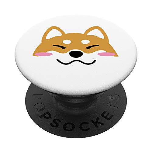 Shiba Inu Dog Shibe Face Kawaii Cute Doge PopSockets PopGrip- Swappable Grip for Phones  and  Tablets