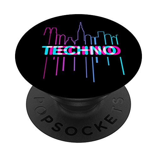 City techno electronic music PopSockets Grip and Stand for Phones and Tablets