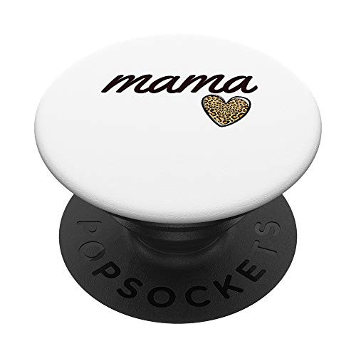 Mama Cheetah Heart PopSockets PopGrip- Swappable Grip for Phones  and  Tablets