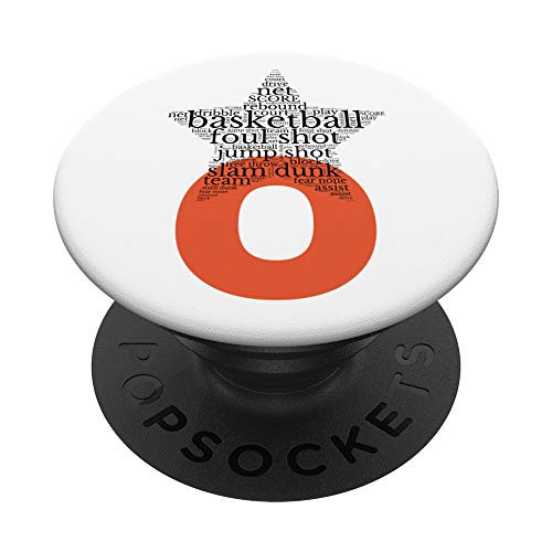 Star Image Basketball Player Name Initial O Monogram PopSockets Grip and Stand for Phones and Tablets