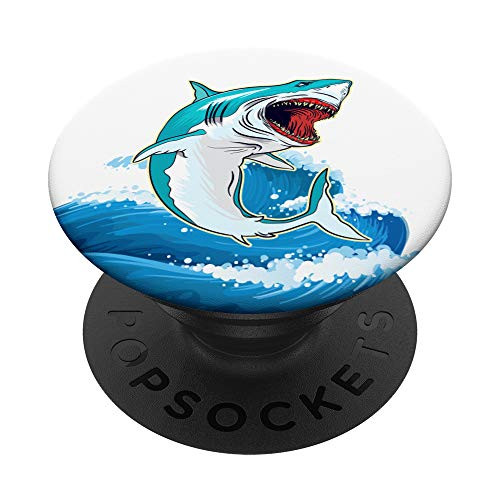 Aquarium Sea Waves Ocean Animal Aquarist Zoo Keeper Shark PopSockets PopGrip- Swappable Grip for Phones  and  Tablets