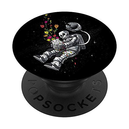 Skull astronaut with flowers in space PopSockets PopGrip- Swappable Grip for Phones and Tablets Skull astronaut with flowers in space PopSockets PopGrip- Swappable Grip for Phones and Tablets
