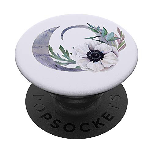 Initial O Monogram Chic Floral Watercolor Letter O PopSockets Grip and Stand for Phones and Tablets