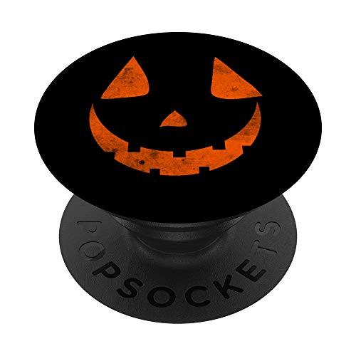 Halloween Spooky Pumpkin Face Scary Jack O Lantern PopSockets Grip and Stand for Phones and Tablets