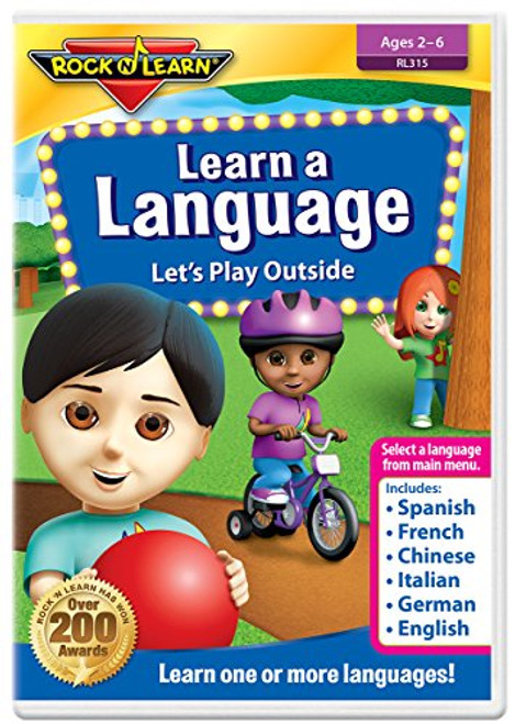Learn a Language: Let's Play Outside DVD by Rock 'N Learn - Spanish, French, Chinese, Italian, German and English (6 languages on one DVD) Learn a Language: Let's Play Outside DVD by Rock 'N Learn - Spanish, French, Chinese, Italian, German and English (6 languages on one DVD)