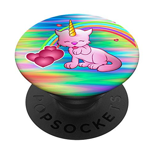 Unicorn Cat Unicat Magical Rainbow PopSockets Grip and Stand for Phones and Tablets