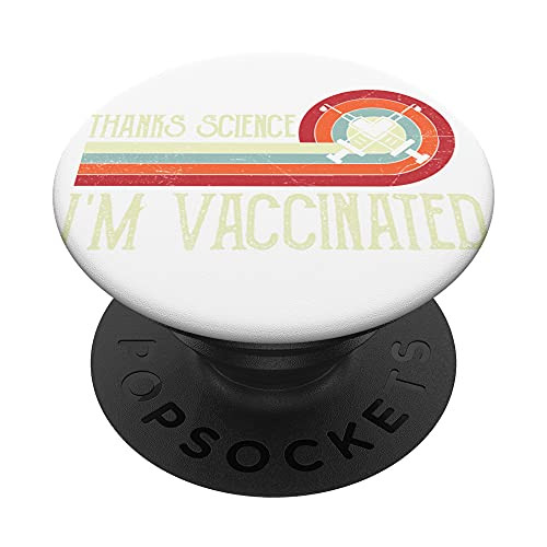 Vintage Thanks Science I'm Vaccinated PopSockets PopGrip- Swappable Grip for Phones and Tablets Vintage Thanks Science I'm Vaccinated PopSockets PopGrip- Swappable Grip for Phones and Tablets