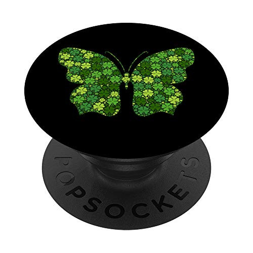 Butterfly Lucky Green Shamrock Clover - St Patricks Day PopSockets PopGrip- Swappable Grip for Phones and Tablets Butterfly Lucky Green Shamrock Clover - St Patricks Day PopSockets PopGrip- Swappable Grip for Phones and Tablets