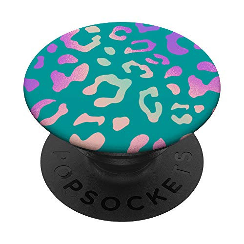 Rainbow Leopard Cheetah Teal PopSockets PopGrip- Swappable Grip for Phones and Tablets Rainbow Leopard Cheetah Teal PopSockets PopGrip- Swappable Grip for Phones and Tablets