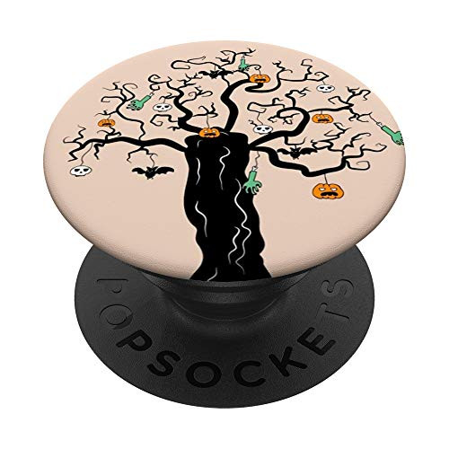 Spooky Halloween Tree with Jack-o-Lanterns and Zombie Hands PopSockets Grip and Stand for Phones and Tablets Spooky Halloween Tree with Jack-o-Lanterns and Zombie Hands PopSockets Grip and Stand for Phones and Tablets