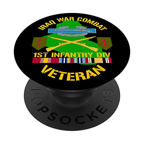 1st Infantry Division - Iraq War -OIF- Combat Veteran PopSockets Grip and Stand for Phones and Tablets
