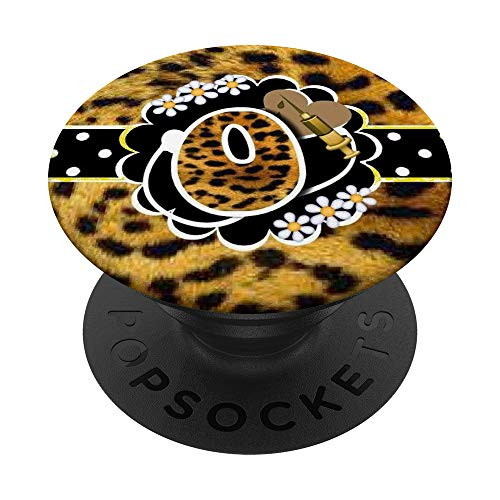 Cheetah Nurse Pop Letter O - Phone Case Grip O Monogram PopSockets Grip and Stand for Phones and Tablets