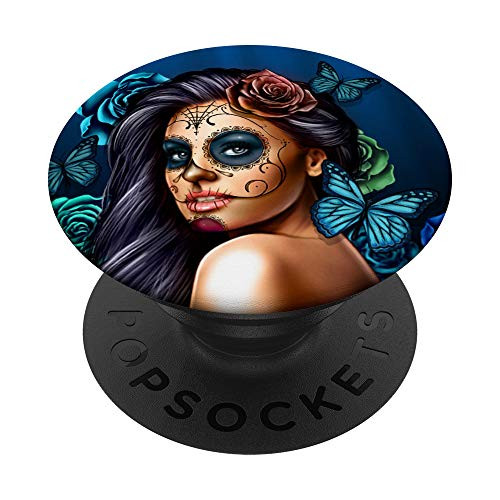 Calavera Day Of The Dead Sugar Skull PopSockets PopGrip- Swappable Grip for Phones  and  Tablets