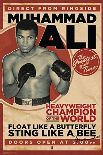 Pyramid America Muhammad Ali Vintage Style Boxing Sports Laminated Dry Erase Sign Poster 12x18 Pyramid America Muhammad Ali Vintage Style Boxing Sports Laminated Dry Erase Sign Poster 12x18