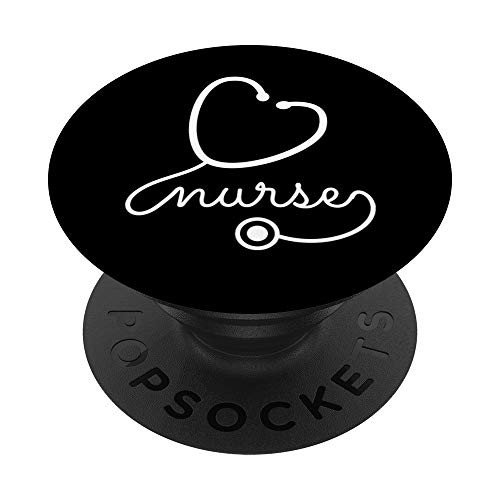 Nurse Stethoscope RN PopSockets PopGrip- Swappable Grip for Phones  and  Tablets