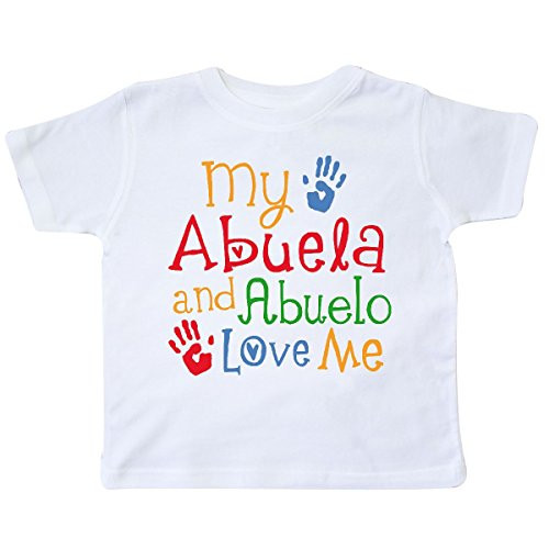 inktastic My Abuela and Abuelo Love Me Toddler T-Shirt 4T White 26a5b