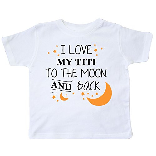 inktastic I Love My Titi to The Moon and Back Toddler T-Shirt 3T White 29691