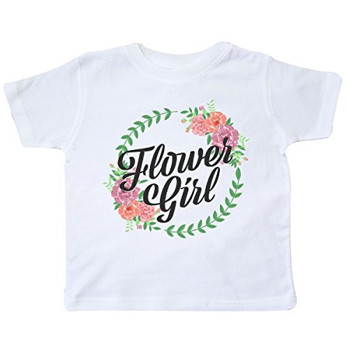 inktastic Flower Girl with Flower Circle Toddler T-Shirt 7 White 2e9c7