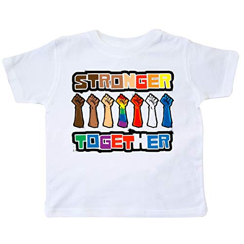 inktastic Stronger Together with Pride Large Toddler T-Shirt 3T White 3badf