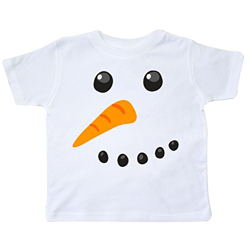 inktastic Snowman Face Toddler T-Shirt 4T White E97c