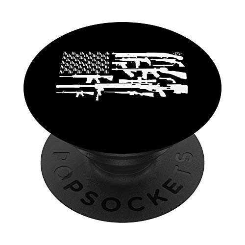 The 2nd Amendment United States Gun Rights Guns Ammo Flag PopSockets PopGrip- Swappable Grip for Phones  and  Tablets