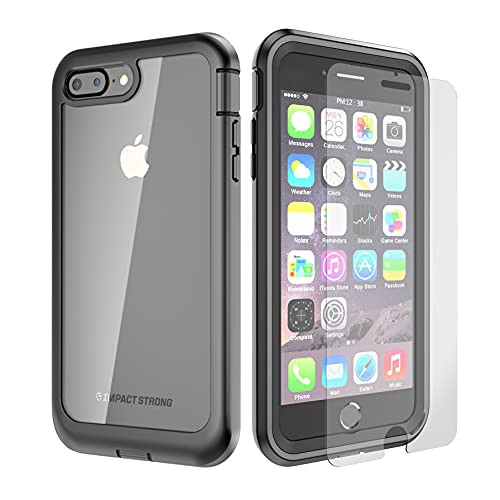 ImpactStrong iPhone 7 Plus - 8 Plus Case Clear 360 Full Body Coverage Ultra Protective Case with -2 x Tempered Glass Screen Protector- Full Body Cover for iPhone 7 Plus-iPhone 8 Plus -Clear- ImpactStrong iPhone 7 Plus - 8 Plus Case Clear 360 Full Body Coverage Ultra Protective Case with -2 x Tempered Glass Screen Protector- Full Body Cover for iPhone 7 Plus-iPhone 8 Plus -Clear-