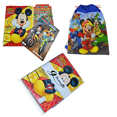 g bundle Mickey Mouse Coloring Books 2 Pack Bundled with Stickers Sling Bag in a Package -4 Items- -Mickey Mouse-