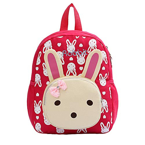 Red Toddler School Canvas Backpack Kids Bunny Backpack for Preschool Little Girls Kindergarten Children Bookbag Red Toddler School Canvas Backpack Kids Bunny Backpack for Preschool Little Girls Kindergarten Children Bookbag