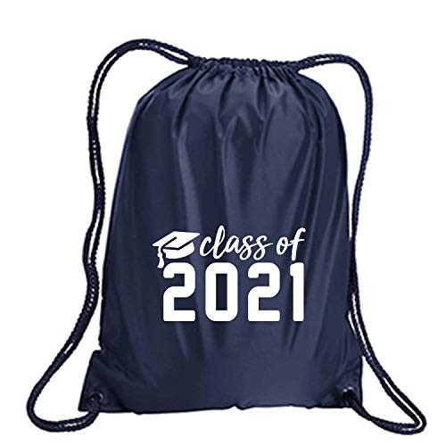 Class of 2021 Cinch Pack in Navy - Small 14x18
