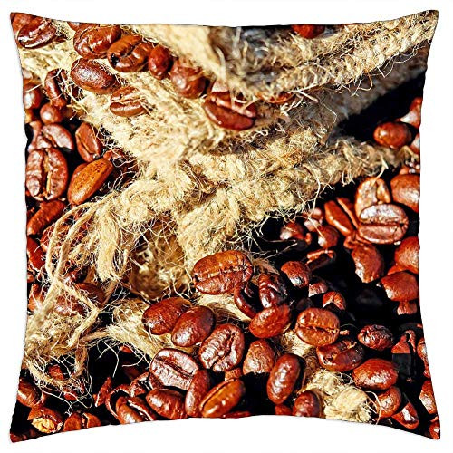 LESGAULEST Throw Pillow Cover -18x18 inch- - Coffee Beans Coffee Beans Caffeine Roasting Aroma