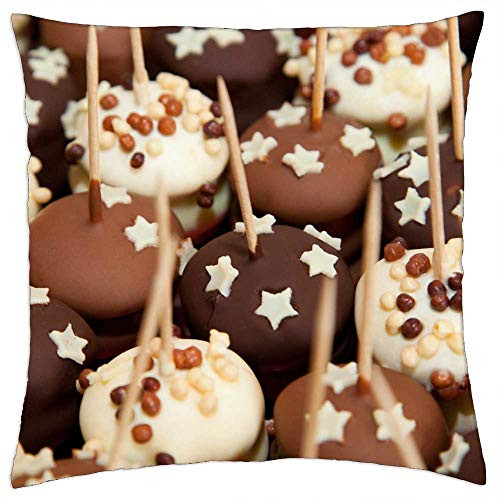 LESGAULEST Throw Pillow Cover -18x18 inch- - Background Brown Cake Candy Chocolate Dark LESGAULEST Throw Pillow Cover -18x18 inch- - Background Brown Cake Candy Chocolate Dark