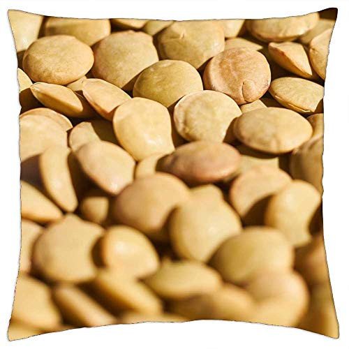 LESGAULEST Throw Pillow Cover -18x18 inch- - Lentils Pulses Green Food Fresh Natural Diet