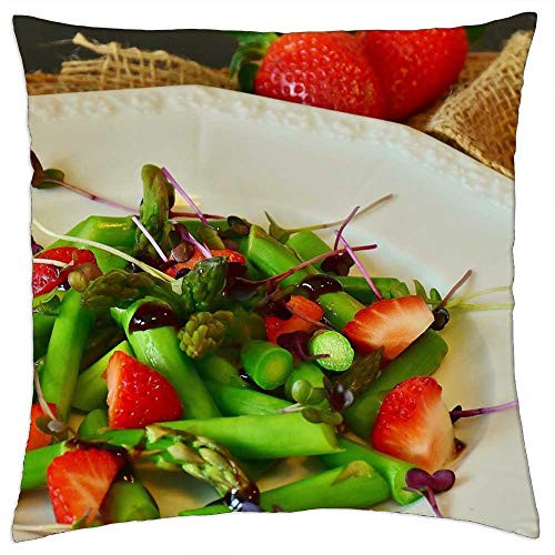 LESGAULEST Throw Pillow Cover -18x18 inch- - Asparagus Green Green Asparagus Asparagus Time 3