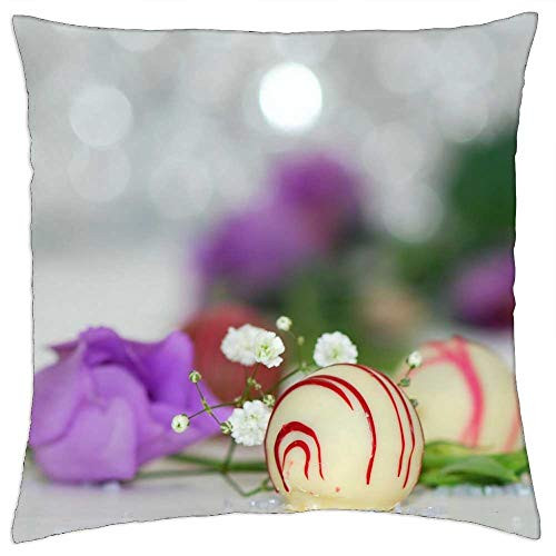 LESGAULEST Throw Pillow Cover -18x18 inch- - Praline Chocolate White Chocolate Sweetness Nibble LESGAULEST Throw Pillow Cover -18x18 inch- - Praline Chocolate White Chocolate Sweetness Nibble