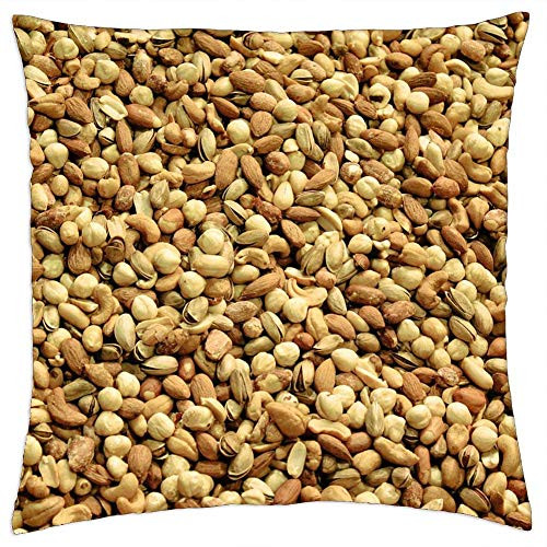 LESGAULEST Throw Pillow Cover -18x18 inch- - Mixed Nuts Food Snack Healthy Almond Mix