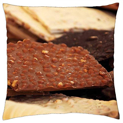 LESGAULEST Throw Pillow Cover -18x18 inch- - Background Brown Calorie Candy Chocolate Cocoa 1 LESGAULEST Throw Pillow Cover -18x18 inch- - Background Brown Calorie Candy Chocolate Cocoa 1