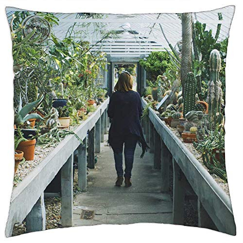 LESGAULEST Throw Pillow Cover -18x18 inch- - Cactus Cacti Greenhouse Botanical Garden Succulent LESGAULEST Throw Pillow Cover -18x18 inch- - Cactus Cacti Greenhouse Botanical Garden Succulent